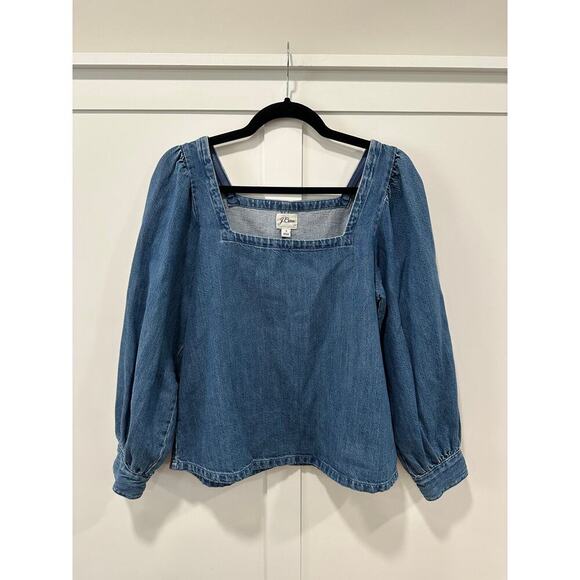 J. Crew Tops - J. Crew Denim Long Sleeve Top Size S